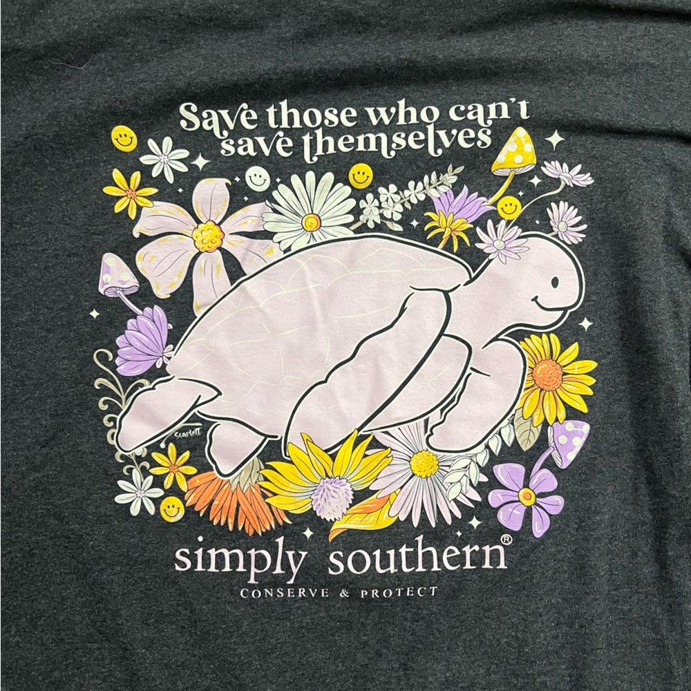 Simply Southern‎ Charcoal Long Sleeve Tee - Picture 6 of 6